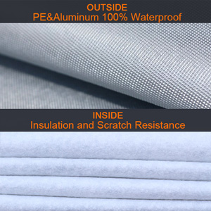 Kayme car cover material – outside PE & aluminum 100% waterproof layer and inside cotton insulation for scratch resistance
